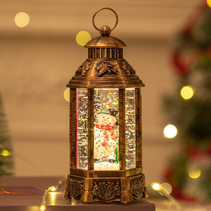 Christmas decoration glowing night light snow wind lamp crystal ball creative Christmas gift ornaments