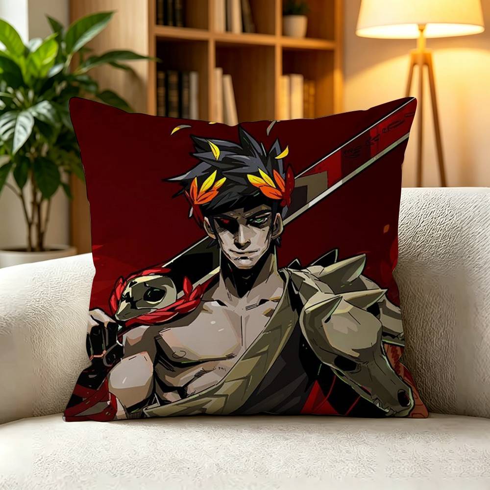G-Greek Myth Hades Zagreus Underworld  Pillow Case Square Double-Sided Sofa Cushion Cover Bedroom Bedside Pillow