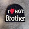 Fashion Heart Letter Pattern Neutral Warm Knitted Hat For Autumn Winter And