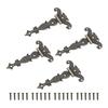 4PCS Zinc Alloy Antique T Hinges for Cabinets Wooden Boxes Vintage Style