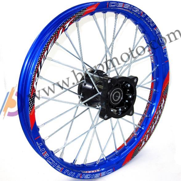 1.40 - 14" Zoll Leichtmetall Vorderrad Dirtbike Pitbike Rennrad Felge mit 32 Löchern passend für 60/100-14 Reifen PIT PRO CRF