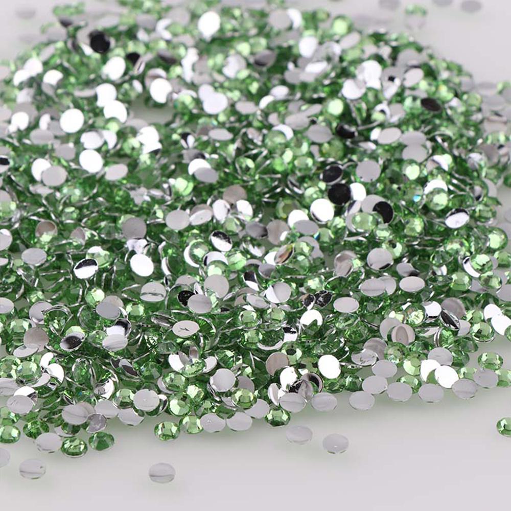 1000pcs Non Hot Fix Rhinestones 2/3/4mm Round Resin Flatback Crystal Rhinestone DIY Nail Art Jewelry Garment Decorations Glue On