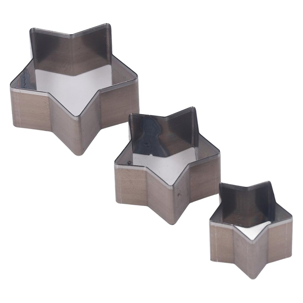 3Pcs Leather Punching Dies Star Shape Clean Cut Alloy Steel Leather Cutting Mold for Crafts DIY