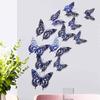 12 Pieces Colorful Butterfly Wall Stickers Set 10 Colors Hollow Cut Out DIY Pearl Paper Simulation Decor for Home Room