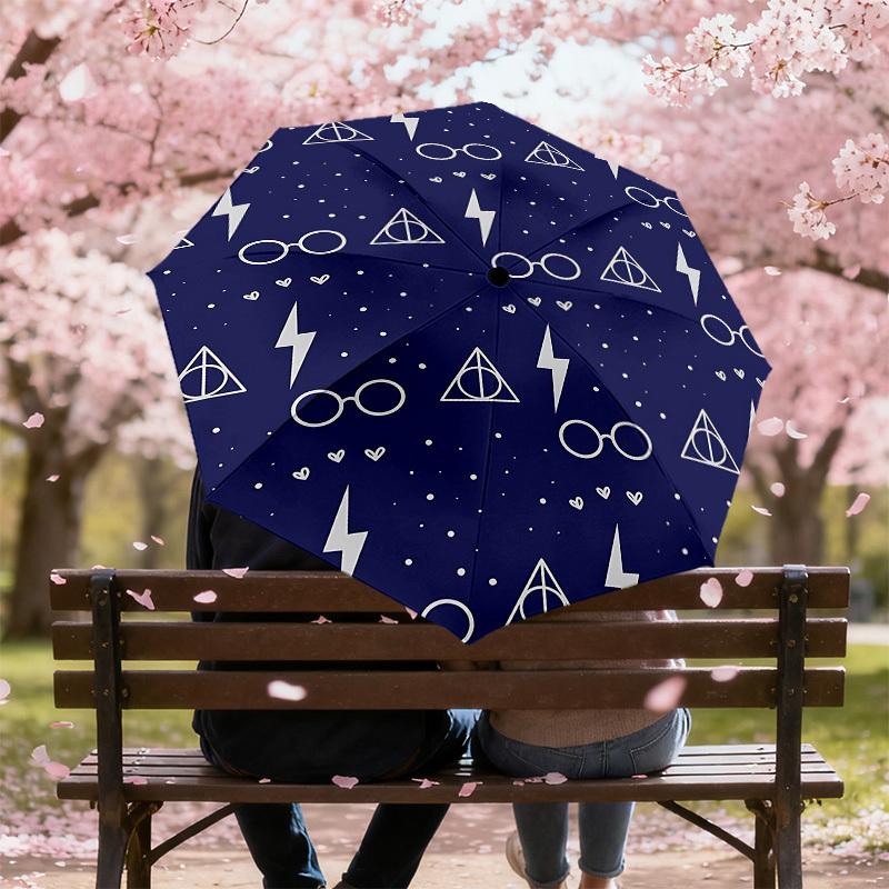 1PC Glasses Lightning_bolt Umbrella-8-Rib Reinforced, Automatic Open, Lightweight & Durable, Cute Fashion Accessory for Outdoor, D2629