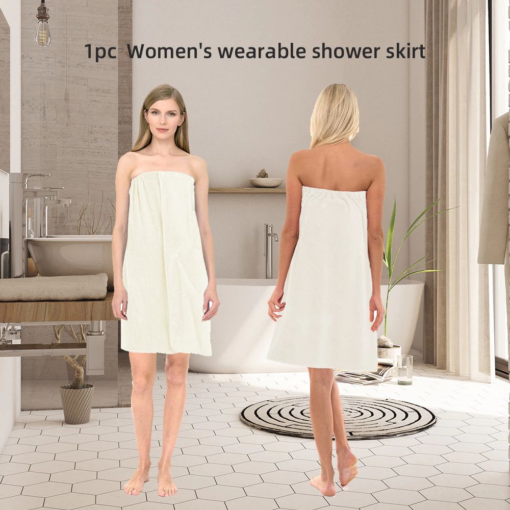 Swimming Bathrobe Microfiber Lady Bathrobe Cartoon Thickened Bath Skirt Absorbent Quick-drying Wrap Shower Skirt Lady