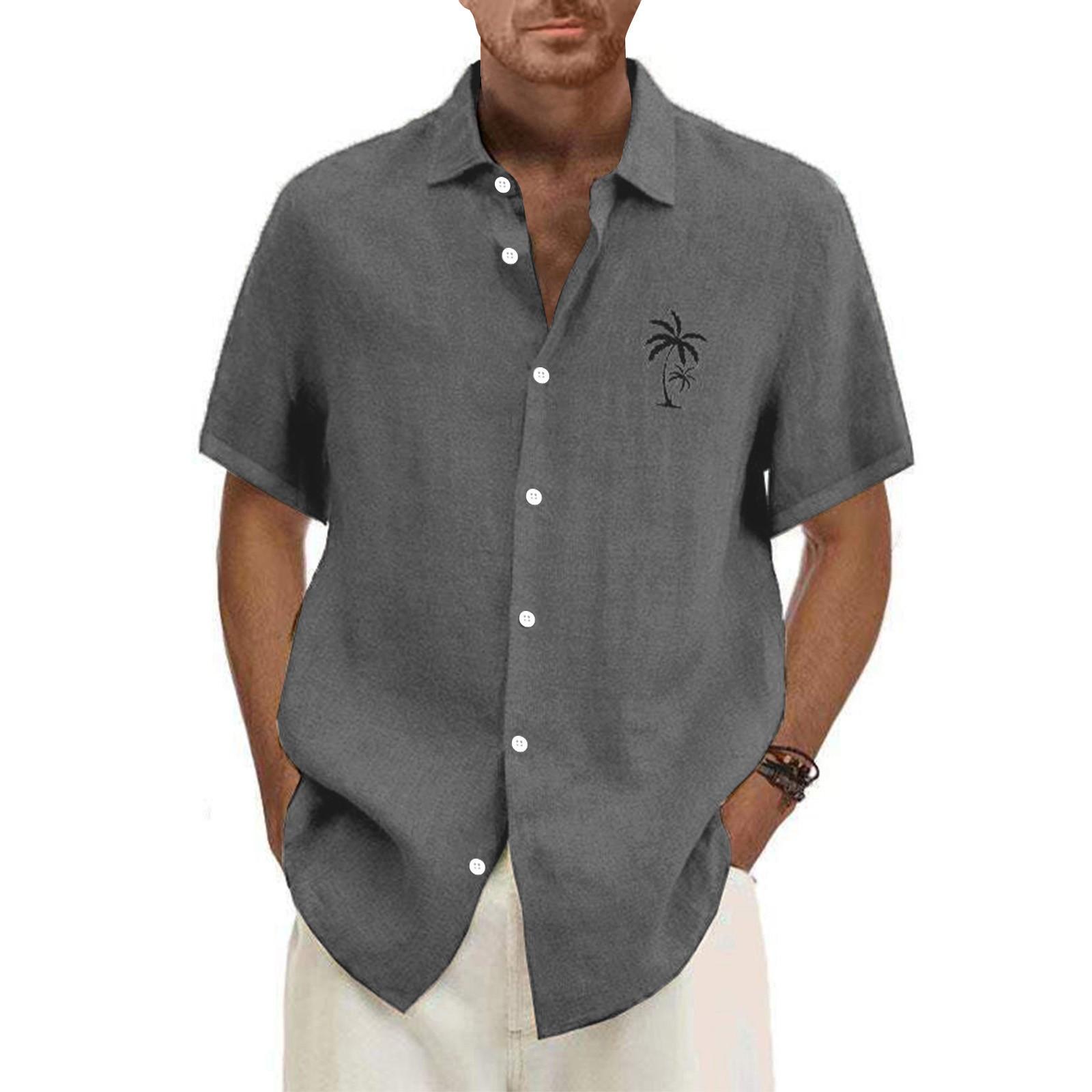 

Гавайская рубашка для мужчин, мужские винтажные рубашки для боулинга на пуговицах, летняя пляжная рубашка с коротким рукавом XL