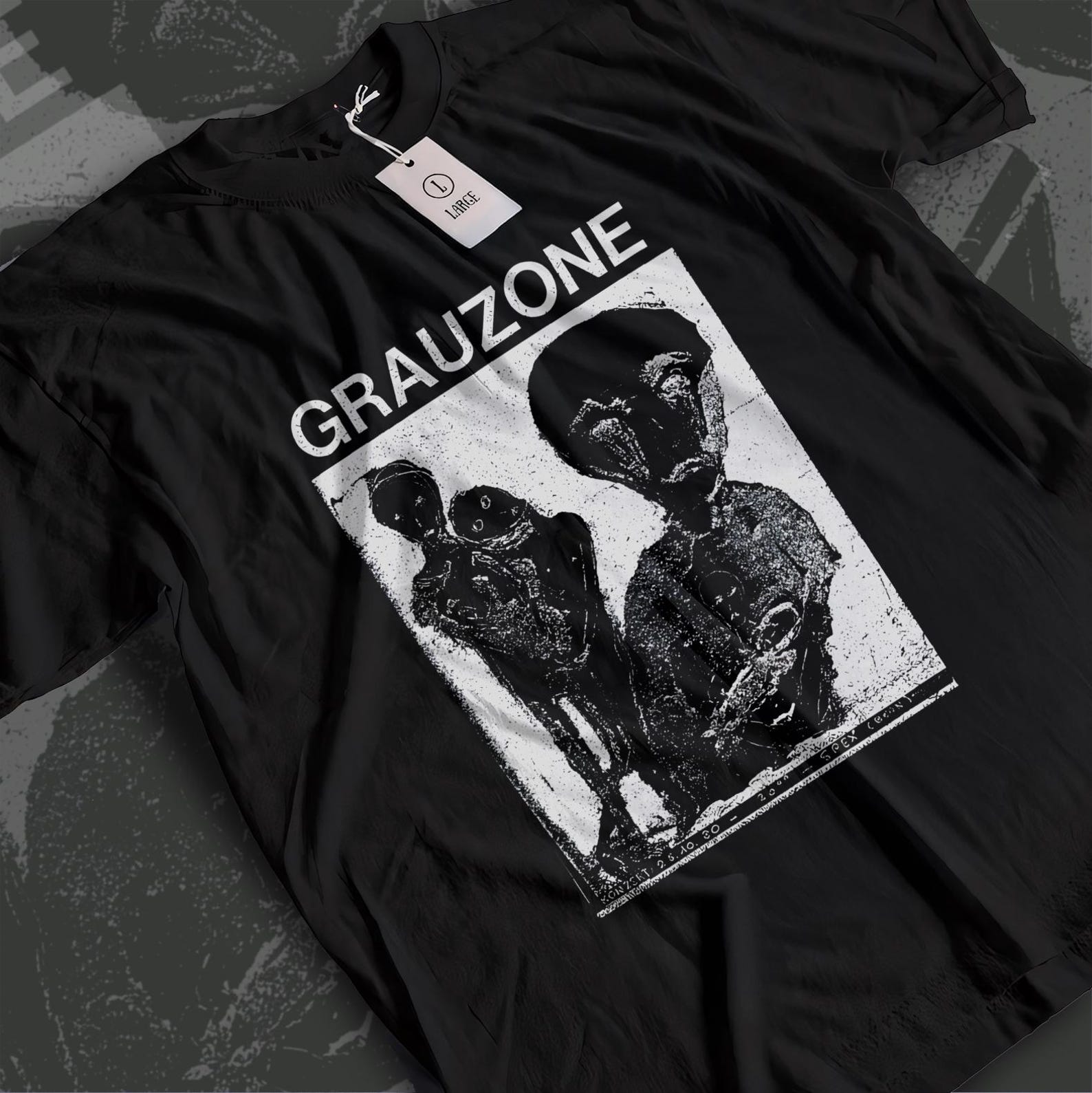Grauzone Shirt, 80s Neue Deutsche Welle T-Shirt, NDW Minimalist Post-Punk Tee L