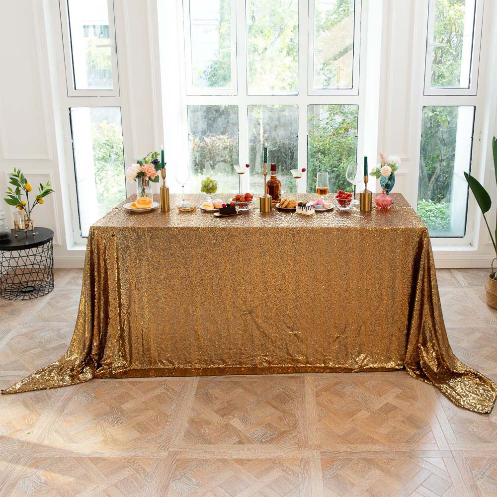 Table Cloth Table Runner Sequin Rectangular Tablecloth Glitter Sequin Table Cover Wedding Party Home Dining Table Decoration