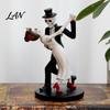 Decorative Resin Figurine for Party Day of The Dead Dancing Skeleton Couple Figurine, Halloween Gothic Wedding Lover Statue, Romantic Bride