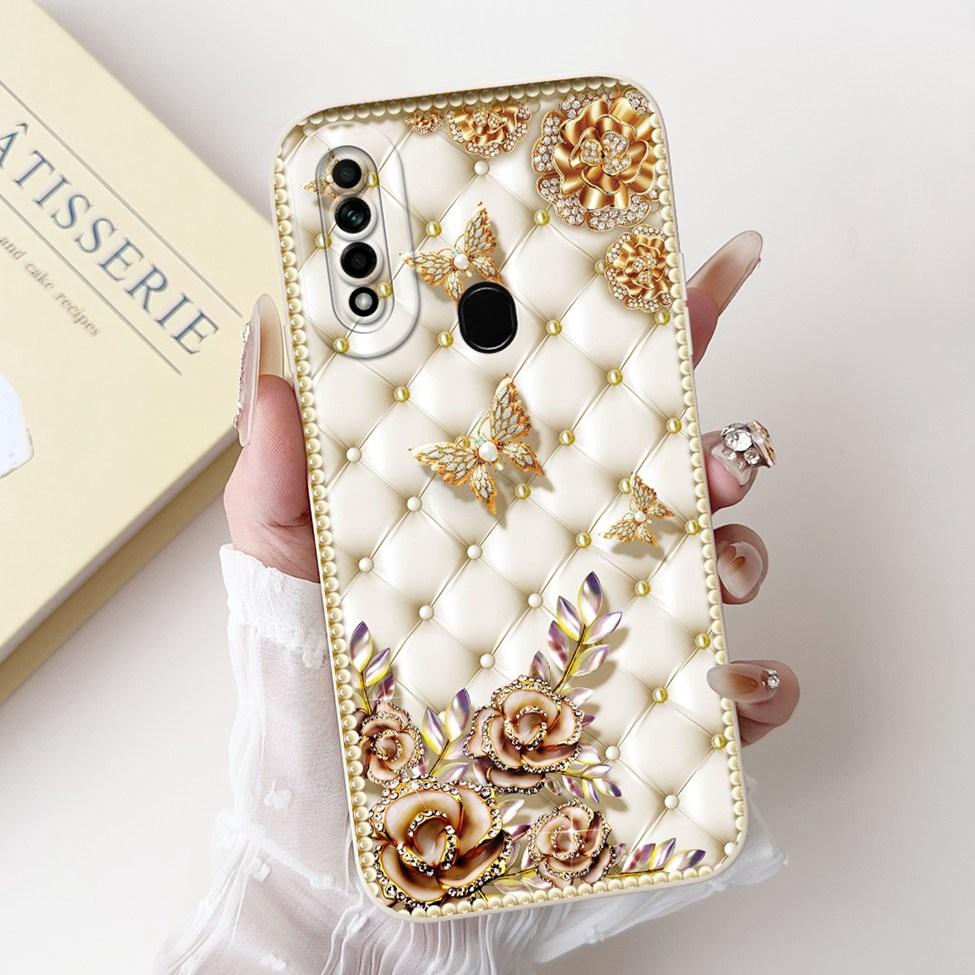 Casing For Oppo A31 2020 CPH2015 Case A8 PDBM00 Cute Cat Fashion Luxury Silicone Shockproof Phone Case For Oppo A8 Back Cover
