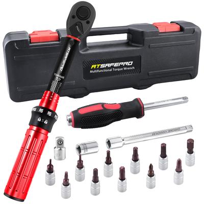 ATsaferpo Small Bicycle Torque Wrench Set Magnetic Ratchet Driver Set Tool Wrench Insertion Angle Error Calibration Japanese Instruction Manual