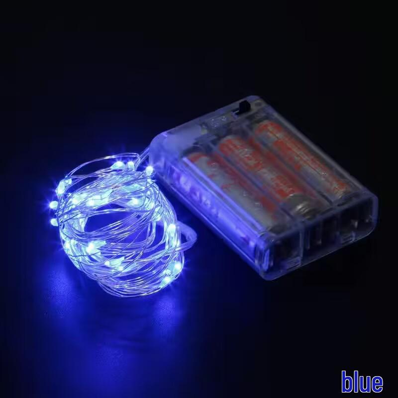 

Светодиодные гирлянды из медной проволоки на батарейках - Многофункциональные цветные гирлянды в виде звезд и гирлянды для рождественских украшений 5m 50 lights 3 AA Battery Flash