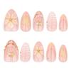 3D Summer Fresh Wear Nail Shell Starfish Nail Art Fake Nail Short Almond Nail Wearable Nail Piece Finished Product