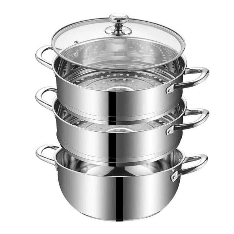 Aiyijia 3-Tier Stainless Steel Steamer Pot