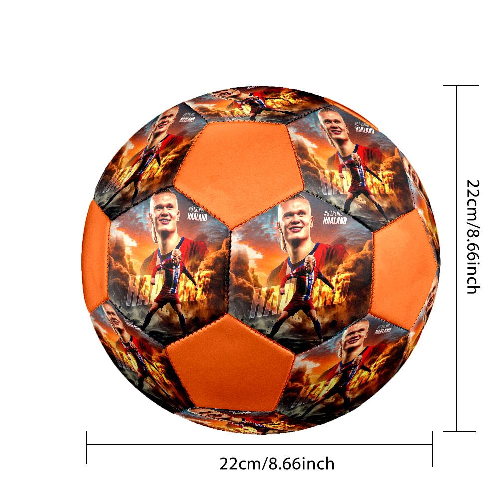 1PC Haaland Talent Size 5 Soccer Ball PrahaIndoor Soccer Ball Colorful All Ages Machine Stitched PVC Competition Ready Durable High-Bounce