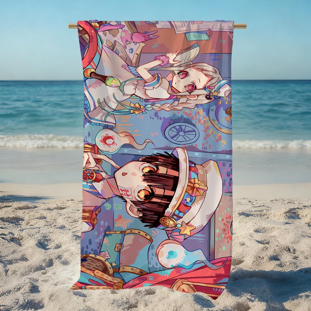 T-toilet-B-bound  anime cute H-hanako-kun Towel Beach Quick Dry Soft Pool Towels Gift for Travel Gym Shower Camping sports