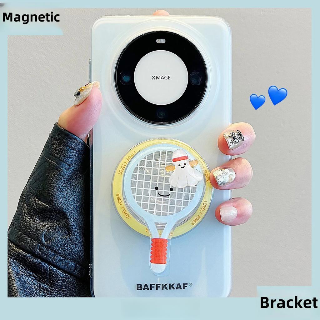 Cute Rotatable Table Tennis Badminton For Magsafe Holder Magnetic Phone Grip Tok For Samsung Huawei Xiaomi Phone Case Stand