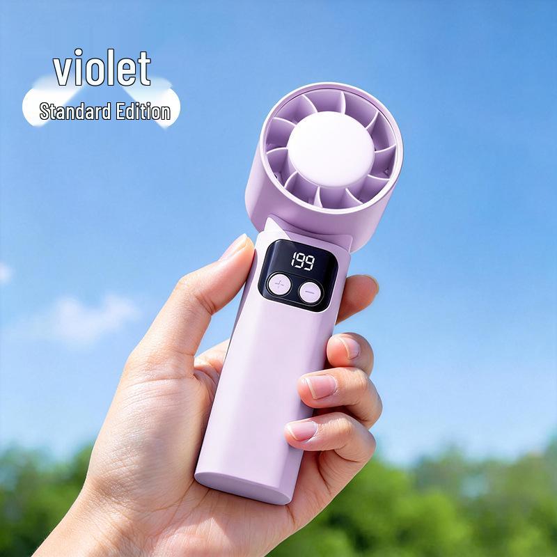 Portable Transparent Mini Turbo Cooling Fan - Rechargeable and Foldable. 0