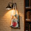 Cute Oil Painting Cat Storage Bags Large Capacity Canvas Bag For Female Students To Hold Books Tote Mommy Bag