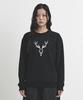 POLLUTION Stag Graphic Crew Sweat Black