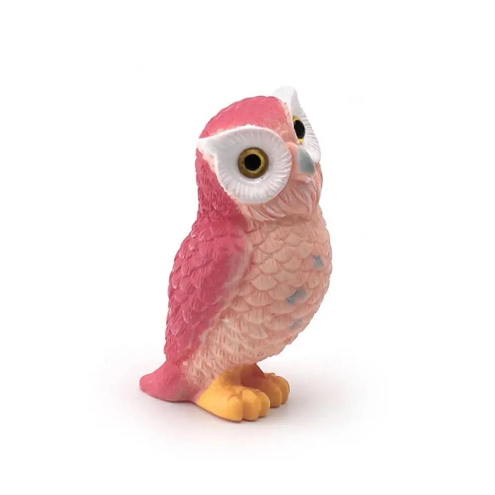 Funny Micro Landscape Simulation Owl Ornaments Resin Crafts Cartoon Owl Miniatures Cute Mini Ornaments Scene Decor