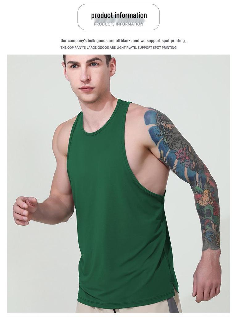 Men's Quick-Dry Breathable Y-Back Tank Top for Running & Cycling