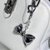 Fashion Silvery Bowknot Bead Keychain Pendant Backpack Handbag Charm Pendant Hangings Decoration Sweet Pendant Gift