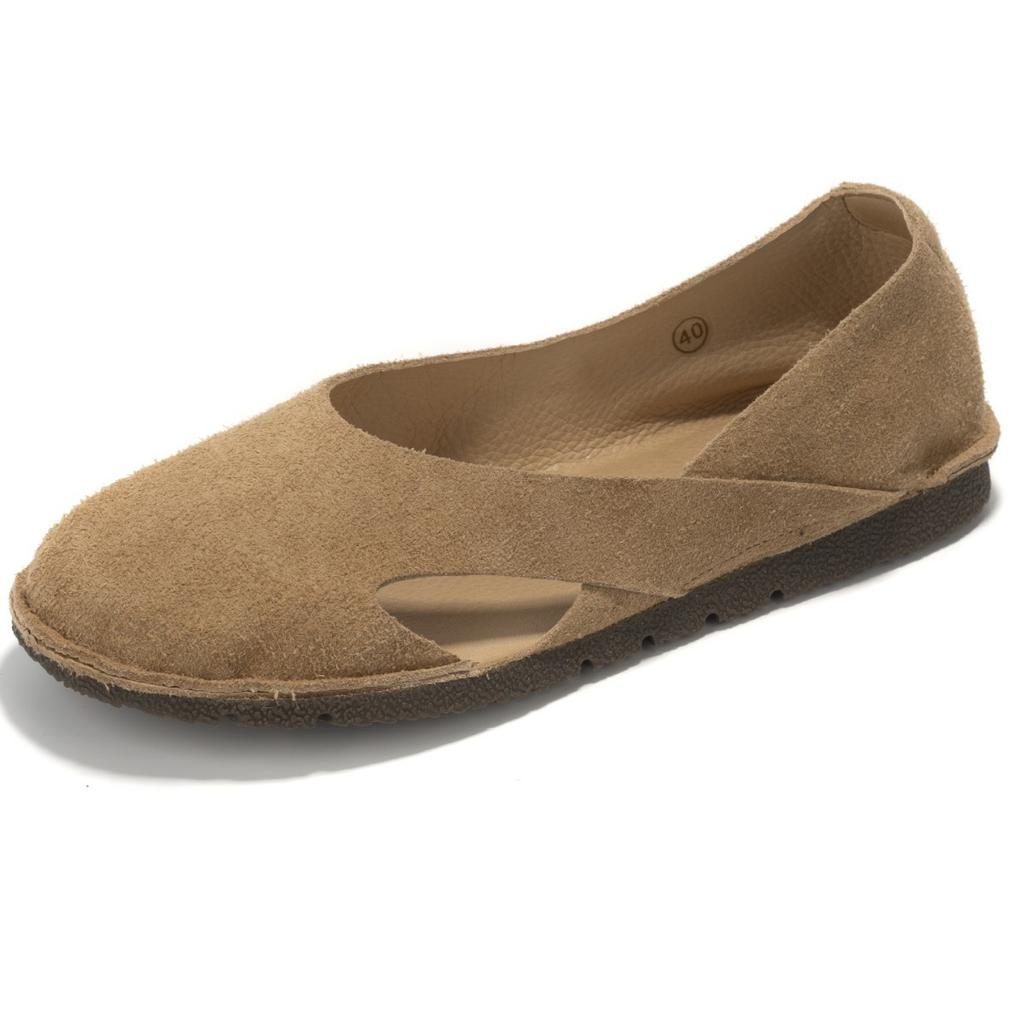 Leather Sandals Men's Soft Leather Soft Sole One Pedal First Layer Cowhide Men's Shoes New Flat Casual Shoes Men's