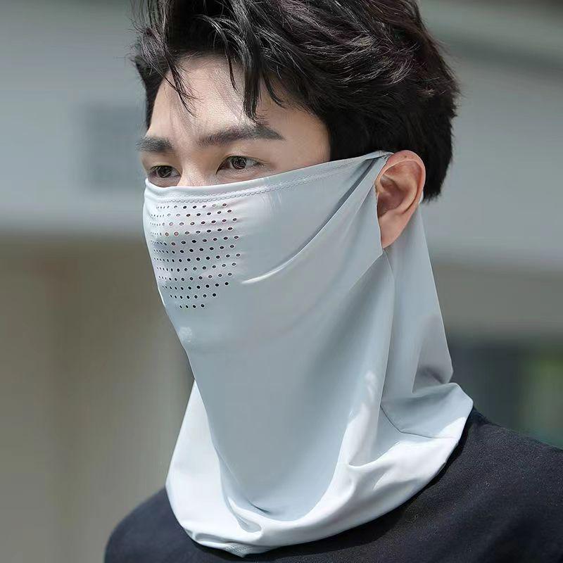 Breathable Summer Sun Protection Quick-Dry Unisex Face and Neck Gaiter with Ear Hangings