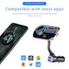 12V 24V Car Bluetooth-compatible Mp3 Hands-Free Player Qc3.0 Fast Charger Fm Transmitter Ambient Light Navigation Voice Prompts