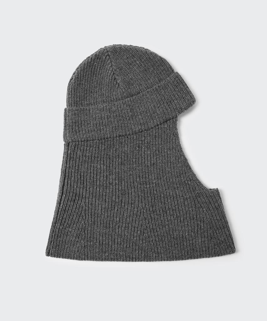 MUSINSA STANDARD Lambswool Knit Beanie Balaclava [Medium Gray]