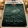 Flanel BattaniyePhiladelphia Eagles Özel İsim Metni Kişiselleştirilmiş Yumuşak Sıcak Atkı Battaniye Ev Dekorasyonu Hediye