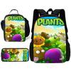Child Hot Game For P-Plantss Vs Z-Zombiess School Backpack with Lunch Bags ,Pencil Bags ,School Bags for Boys Girls Best Gift
