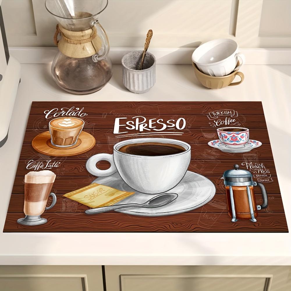Multi-Functional Dishwashing Mat Diatom Mud Drain Mat Super Absorbent Wear-resistant Coffee Machine Mat Kitchen Table Decor