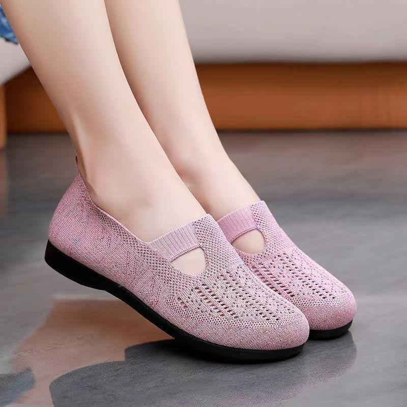 Women's shoes new hollow mesh shoes comfortable breathable casual shoes comfortable old Beijing cloth shoes mother shoes