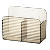 Double Grid Remote Control Storage Box Multi-function Transparent Home Mobile Storage Shelf Wall-mounted