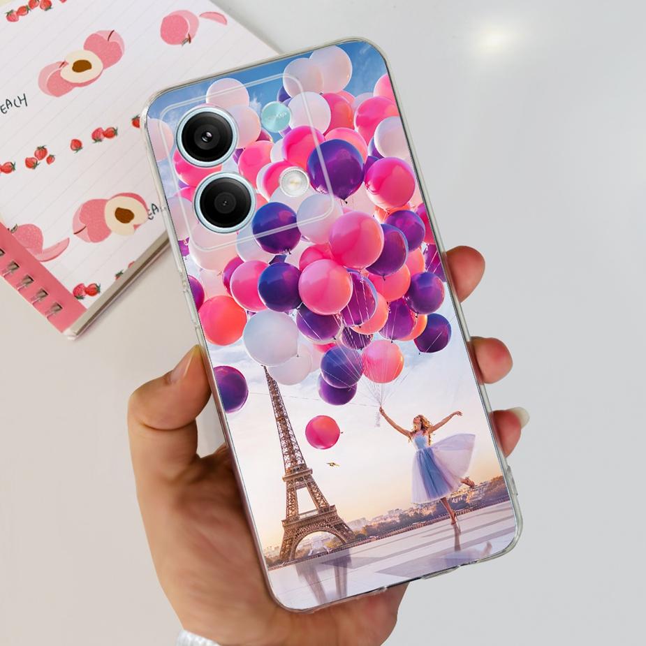 För Xiaomi Redmi Note 13 Pro Plus-skal Lyxigt målat fodral Klar silikontelefonskal för Redmi Note 13 Pro Note13 5G Mjukt skal