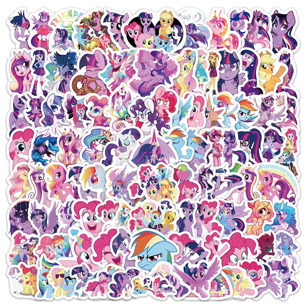 100 Petits Stickers Poney pour Cahiers et Journaux - Ensemble Décoratif Auto-Adhésif