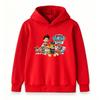 Kids Boys Girls Cartoon Animal Print Hooded Sweatshirt Casual Long Sleeve Pullover Tops for Daily Wear
