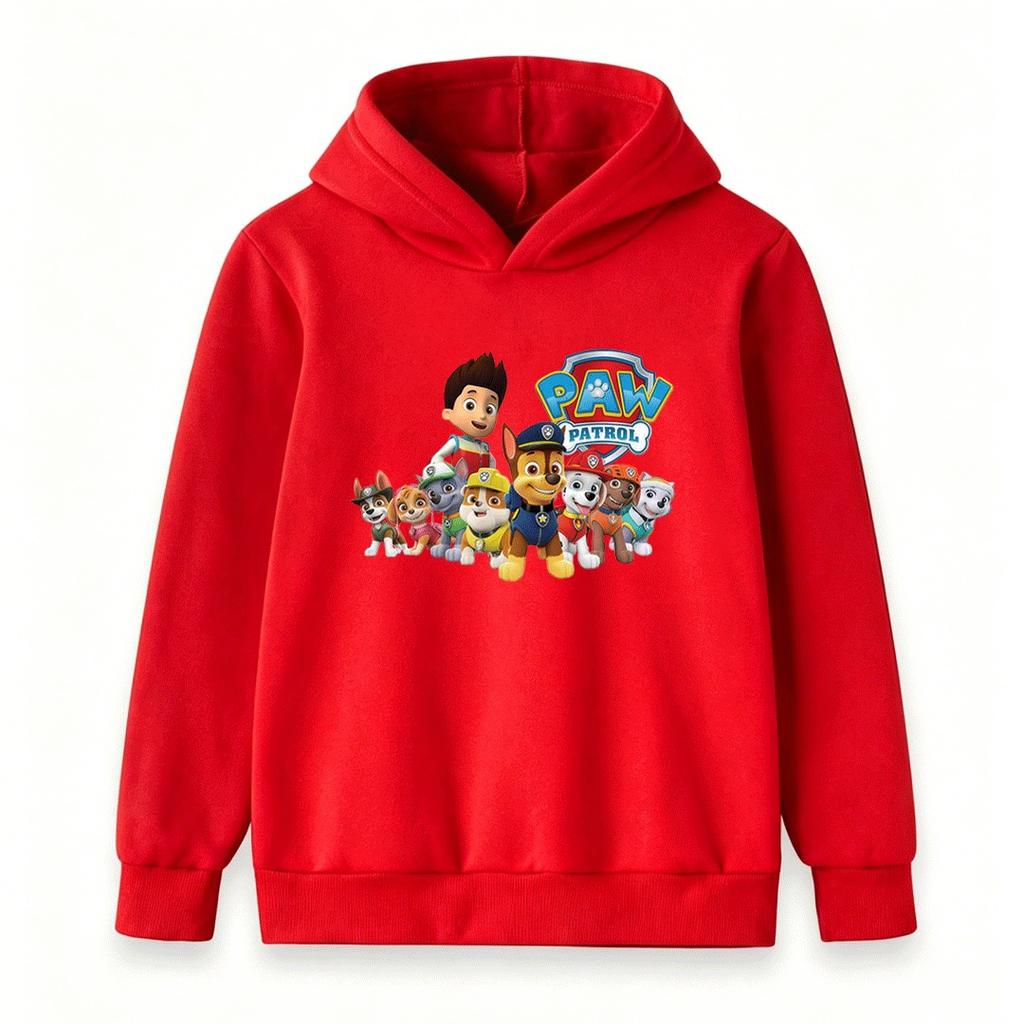 Kids Boys Girls Cartoon Animal Print Hooded Sweatshirt Casual Long Sleeve Pullover Tops for Daily Wear