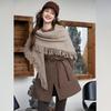 Bailuyu Women's Elegant Wool Blend Double-Faced Mid-Length Coat