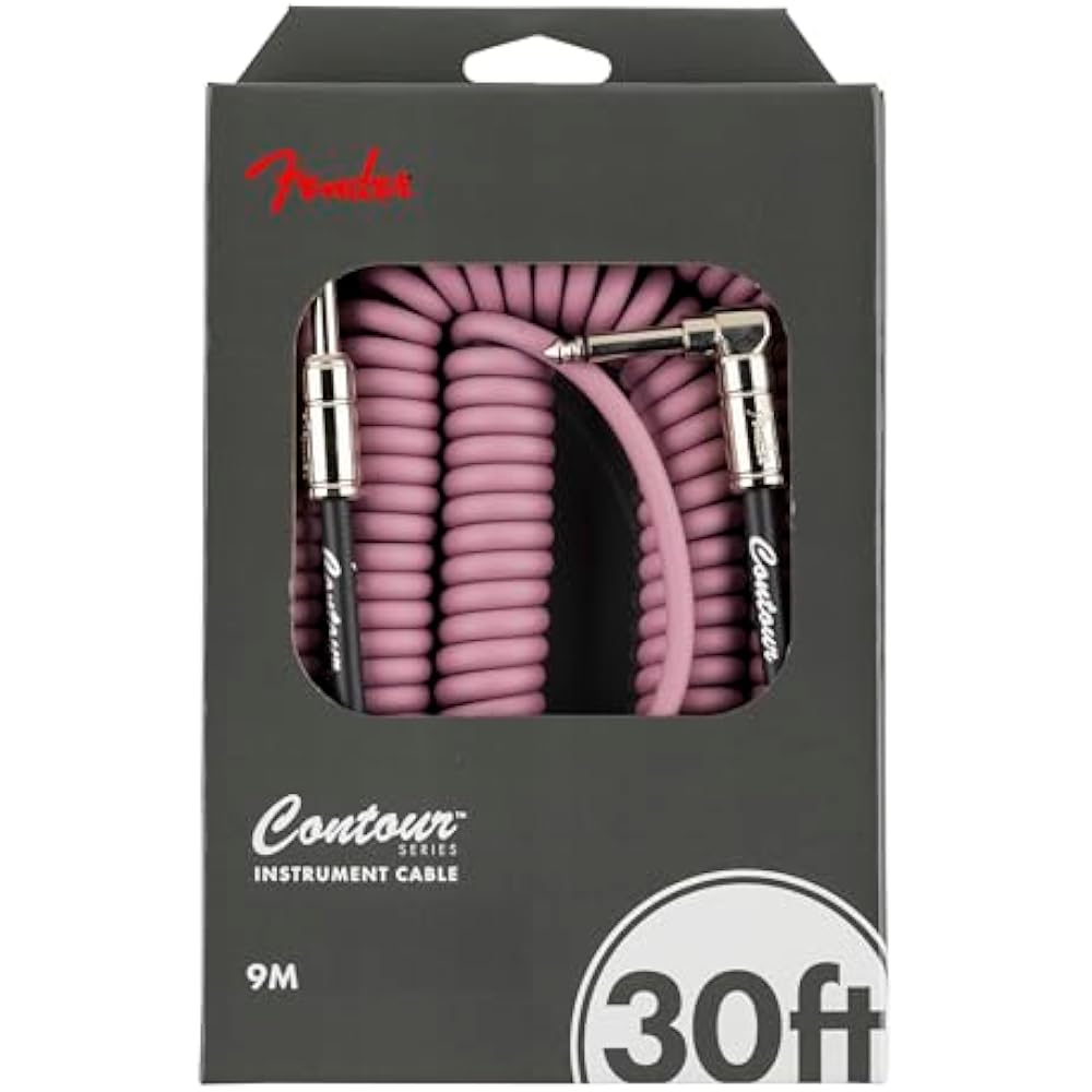 Fender Fender Contour 30ft (approx. 9m) Coiled Cable Burgundy Mist Curl Cord Guitar Cable
