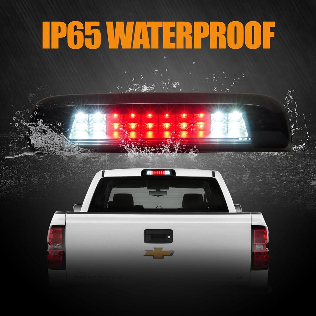 Third 3Rd Brake Light LED For 2014-2018 Chevy Silverado/GMC Sierra 1500 2500HD 3500HD, High Mount Rear Brake Lights Assembly, Waterproof Center Cab