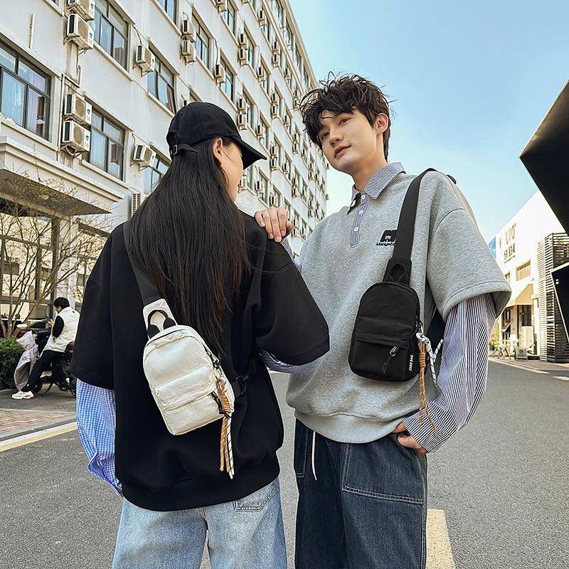 Breast Bag Women'S Trend Small Satchel Personalized Fashion Brand Crossbody Backpack Men'S Casual Mini Mobile Phone Bag