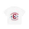 Black Short Sleeve T Shirt California City Los Angeles Hills Athletic Department Graphic Print Casual Wear