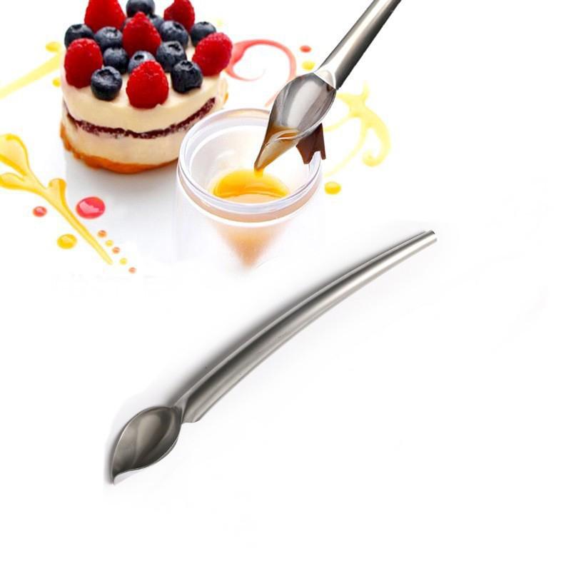 

нержавеющая сталь Шоколад Крем Соус Карандаш Ложка Инструменты для рисования Портативная Кофейная Ложка Кухня Главная