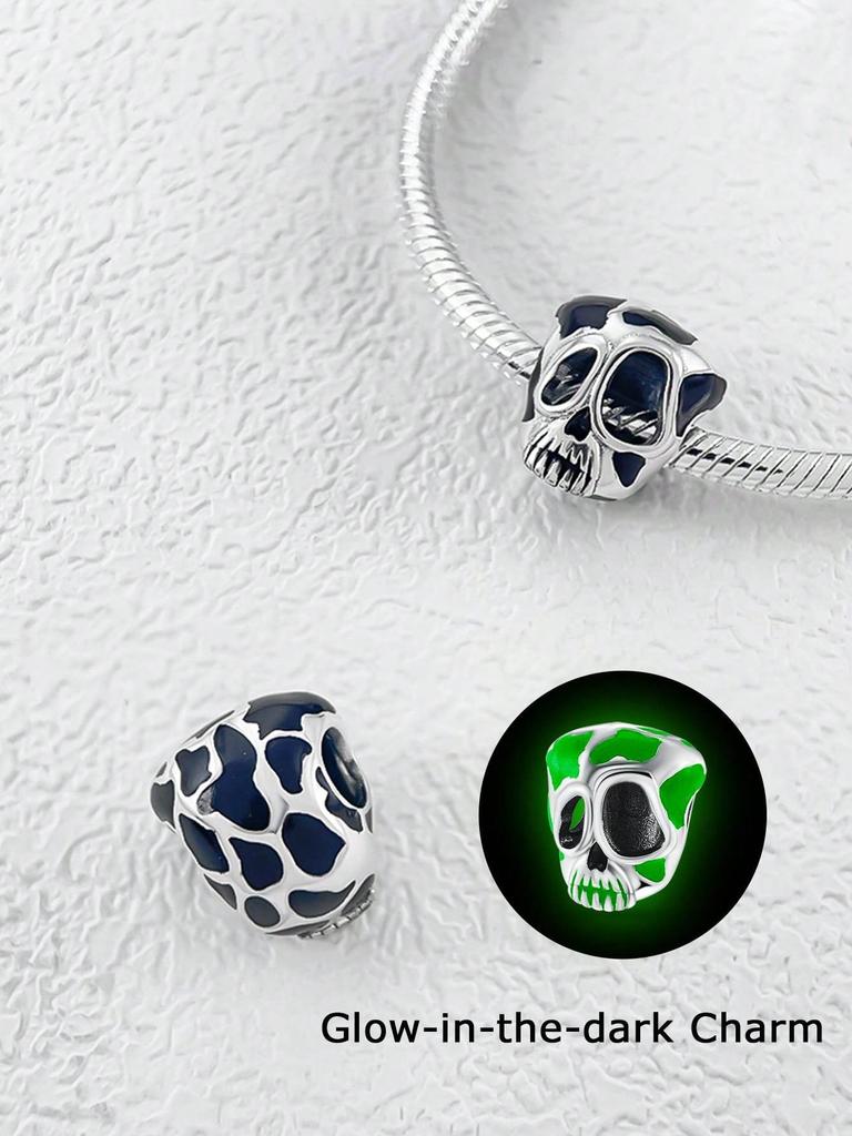 Charms Plata Cute Halloween Ghost Beads Charm Copper Plated Fit Charms Copperoriginal Bracelet For Jewelry Making Diy Charm