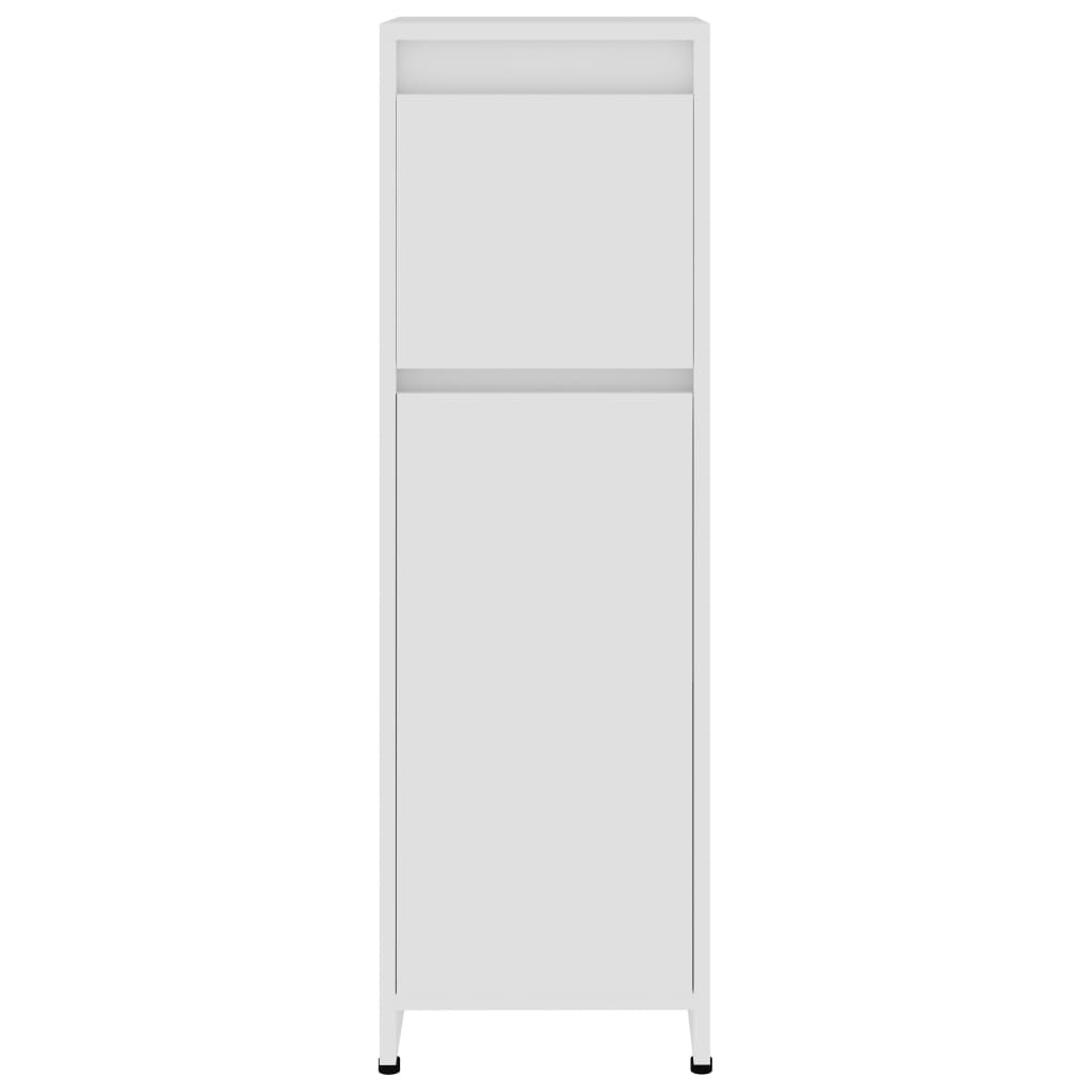 4 Piece Bathroom Furniture Set White Particleboard