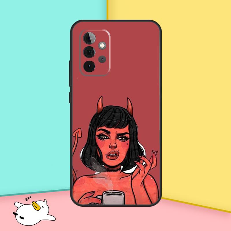 Devil Woman Case For Samsung Galaxy A34 A54 A14 A36 A56 A06 A13 A53 A32 A12 A22 A52 A35 A17 A16 A55 A15